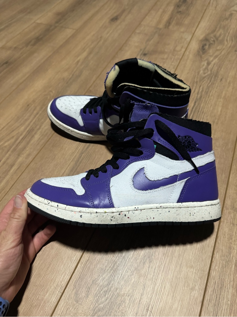 Nike Women's High-Top Sneakers in Purple, White & Black